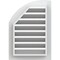 Ekena Millwork Quarter Round Top Right Functional, PVC Gable Vent w/ 1" x 4" Flat Trim Frame, 06"W x 26"H GVPQR06X2601FUN - alternate 2